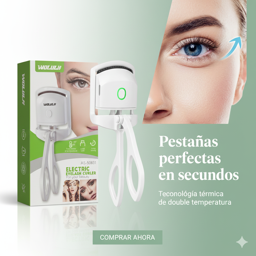 Arqueador de Pestañas Natural Pro - Rizador Eléctrico Recargable y de Larga Duración